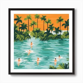 Swimming In The Tropical Sea Art Print