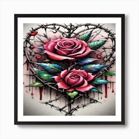 Roses And Thorns Art Print