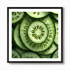 Cucumber Slices - Cucumber Stock Videos & Royalty-Free Footage 1 Art Print