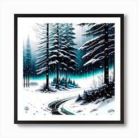 Snowy Forest 1 Art Print