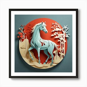 Minimalist, Horse Art Print