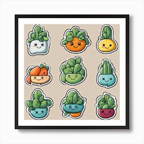 Legumes As A Logo Sticker 2d Cute Fantasy Dreamy Vector Illustration 2d Flat Centered By Tim (7) Art Print