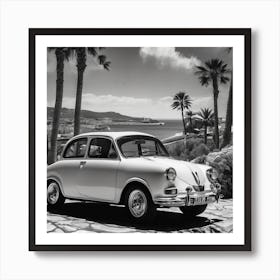 Black And White Car Art Print