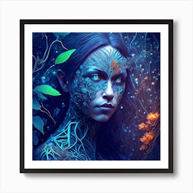 Woman In The Forest Art Print