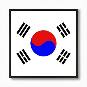 Flag Of South Korea Art Print