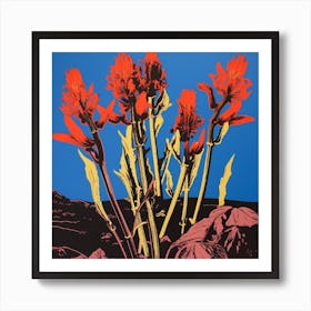 Kangaroo Paw 2 Pop Art Illustration Square Art Print