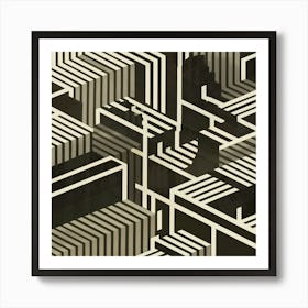 Black and White Abstract Art 91 Art Print