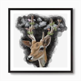 Deer Head Art Print