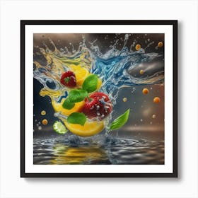 Fruit Splash Art Print