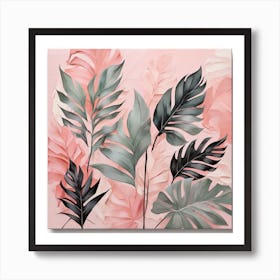 Palm leaves of different shapes 1 Art Print
