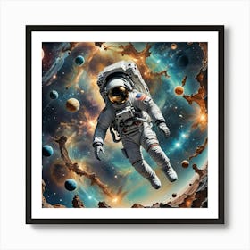 Astronaut In Space Póster