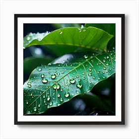 Tropical Leaves Macro Photography Close Up Hyper Detailed Trending On Artstation Shar (3) Art Print