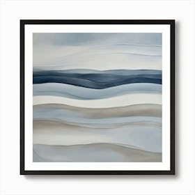 Abstract 'Blue Wave' Art Print