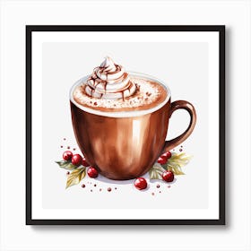 Hot Chocolate With Whipped Cream 3 Art Print