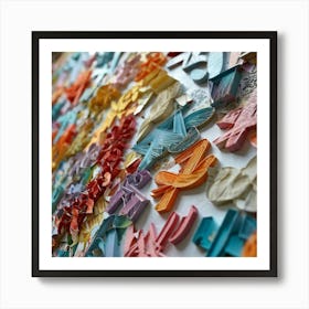 A Creative Collage Overflowing With Color Varying From Vibrant Hues To Pastel Whispers Composed From (2) Art Print