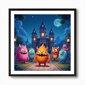 Monsters In The Castle 1 Art Print