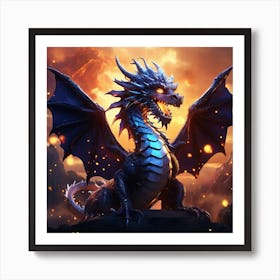 Dragon In The Sky Art Print