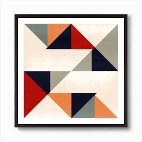 Triangles symmetry, Geometric Art Print