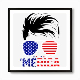 Trending Merica Sunglass American Flag 4th Of July Art Print