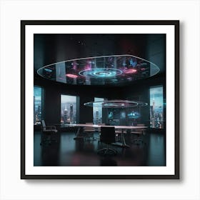 Futuristic Conference Room 2 Art Print