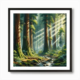 Redwood Forest 4 Art Print