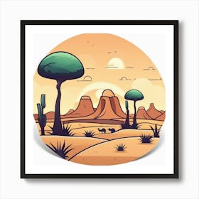 Desert Landscape 96 Art Print