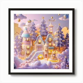 Christmas Village 36 Art Print