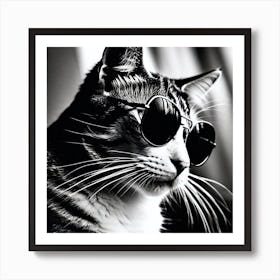 Cat In Sunglasses 8 Art Print