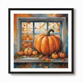 Pumpkins In Derelict Building Art Print