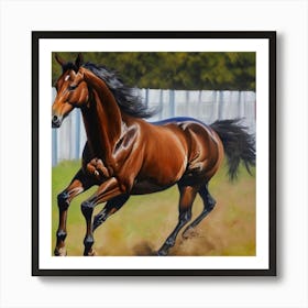 Horse Galloping Art Print