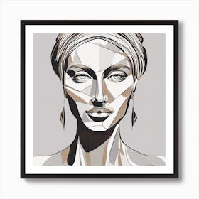 Abstract Portrait Of A Woman Art Print