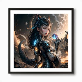 Steampunk Girl Art Print