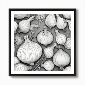 Onion Pattern Art Print