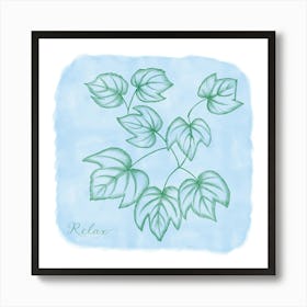 Relax Leaves Art Print