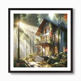 House In The Woods Art Print