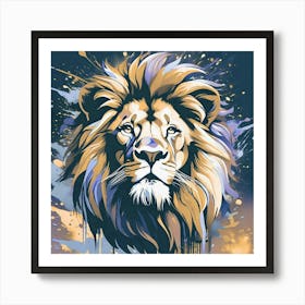 Lion Painting 3 Art Print