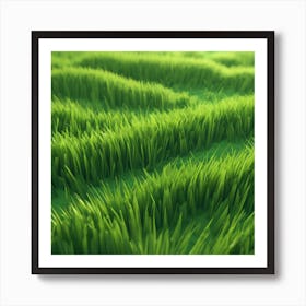 Green Grass Field Art Print