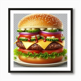 Hamburger Png 1 Art Print