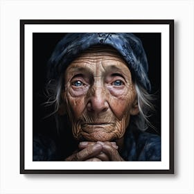 Portrait Of An Old Woman Art Print