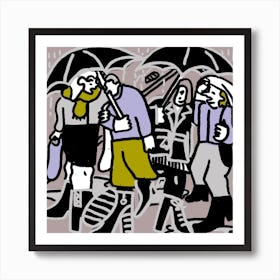 Down Pour Square Art Print