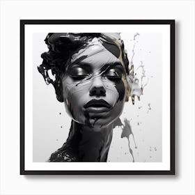 Black And White Painting 3 Art Print