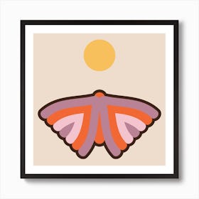 Moth Moon Square Art Print