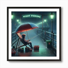 Night Fishing 5 Art Print