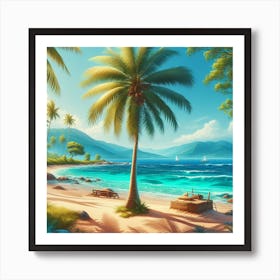 Tropical Beach 1 Art Print