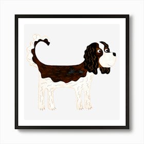 Cavalier King Charles Spaniel Tricolor Art Print