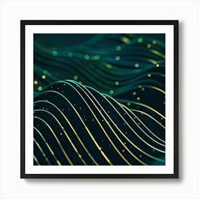 Abstract Wave Pattern 15 Art Print