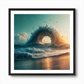 Wave In The Ocean Art Print