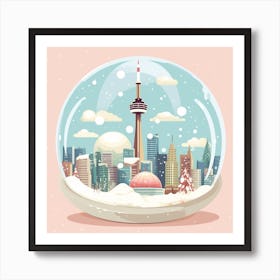 Toronto Canada Snowglobe Art Print