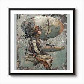 Steampunk Girl 2 Art Print