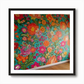 Floral Wall Mural Art Print